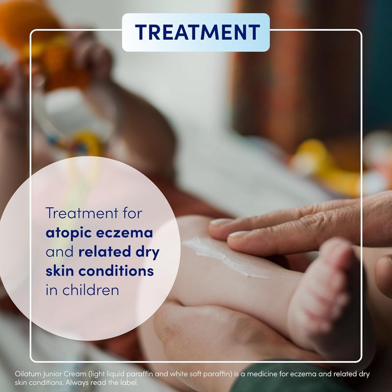 Oilatum Junior Eczema and Dry Skin Emollient Cream - 350ml Soothing Moisturizer for Sensitive Skin - Image 4